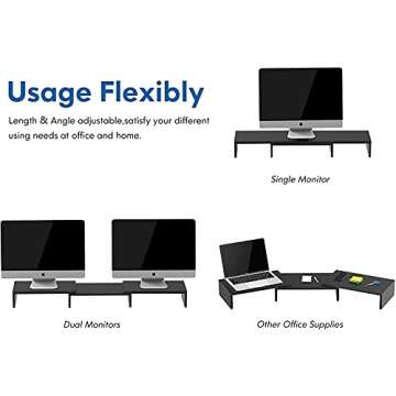 FITUEYES Dual Monitor Stand for Ergonomic Workspaces