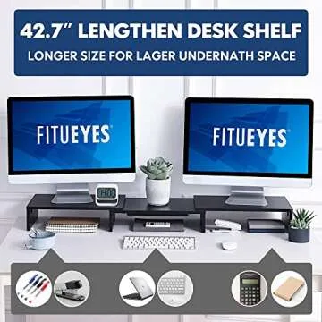 FITUEYES Dual Monitor Stand for Ergonomic Workspaces