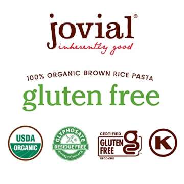 Jovial Brown Rice Egg Tagliatelle Pasta - Whole Grain Pasta, Organic Pasta, Gluten Free, Dairy Free, Brown Rice Pasta, Made in Italy - 9 Oz, 4 Pack