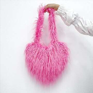 Women's Faux Fur Shoulder Bag | Chic Fluffy Retro Crossbody Purse