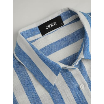 Stylish CIDER Santorini Linen-Blend Beach Shirt for All-Day Comfort