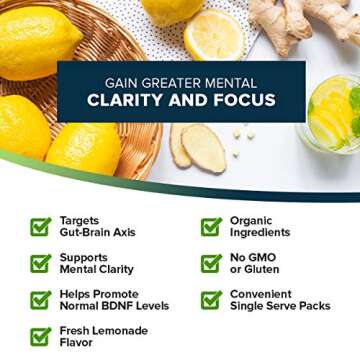 Organifi Pure Smart Packs: Natural Brain Boost - Lemon Flavor