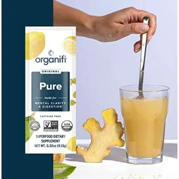 Organifi Pure Smart Packs: Natural Brain Boost - Lemon Flavor