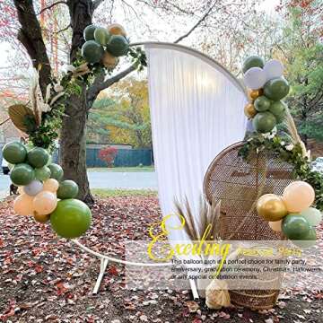 Wedding Arches for Ceremony Wedding Arch 6.6ft Circle Backdrop Stand Round Backdrop Stand Balloon Arch Stand Circle Balloon Arch Frame Round Balloon Arch Frame for Party Decoration (6.6ft White)