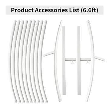 Wedding Arches for Ceremony Wedding Arch 6.6ft Circle Backdrop Stand Round Backdrop Stand Balloon Arch Stand Circle Balloon Arch Frame Round Balloon Arch Frame for Party Decoration (6.6ft White)