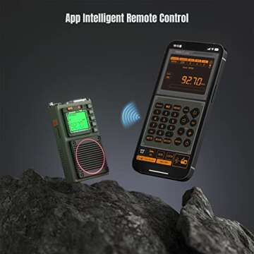 Raddy RF75A APP Control Shortwave Radio, Portable Shortwave Radios AM/FM/VHF/SW/WB Weather Radio, Po...