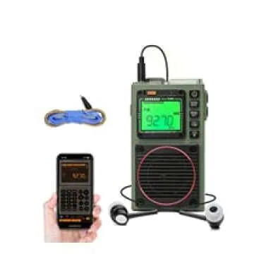 Raddy RF75A APP Control Shortwave Radio, Portable Shortwave Radios AM/FM/VHF/SW/WB Weather Radio, Pocket Radio Rechargeable w/ 9.85 Ft Wire Antenna (Army Green)