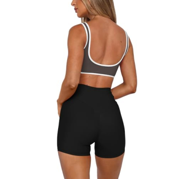 LASLULU Women's Sexy Sports Bra - Medium Support Crop Top