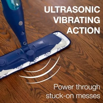 Bona PowerPlus Premium Motion Spray Mop for Hardwood Floors - Includes PowerPlus Hardwood Floor Cleaning Solution and PowerPlus Microfiber Cleaning Pad - Vibrating Spray Mop for Wood Floors