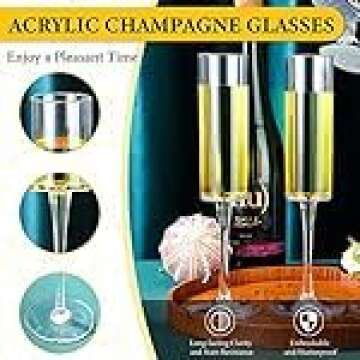 Lauwell Acrylic Champagne Flutes - Elegant and Reusable