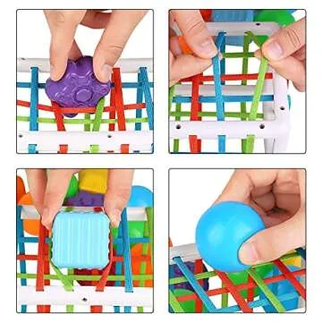 Ingooood Baby Sensory Bin Shape Sorting Toys Preschool Toys & Early Development Activity Toys for Babies and Toddlers Ages 10 Months and Up (12pcs)