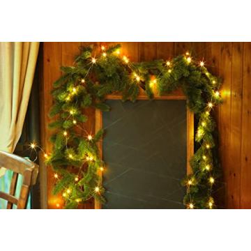 6FT Christmas Garland with LED Lights for Festive Decor