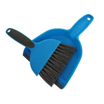 Cage Cleaner for Guinea Pigs, Cats, Hedgehogs, Hamsters, Chinchillas, Rabbits, Reptiles, and Other Small Animals - Cleaning Tool Set for Animal Waste - Mini Dustpan and Brush Set (1 Pack)