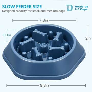 UPSKY Slow Feeder Dog Food Bowl - Anti-Choking, Interactive Puzzle Bowl, Anti-Slip, Bloat Stop Maze ...