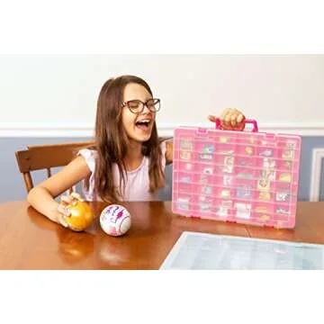 Plastic Toy Storage Case Compatible with Mini Brands Collector Toys, Shopkins, Real Littles, and LOL...