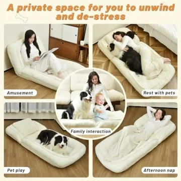 Comfortable Human Sized Dog Bed with Adjustable Heights