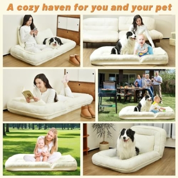 Comfortable Human Sized Dog Bed with Adjustable Heights
