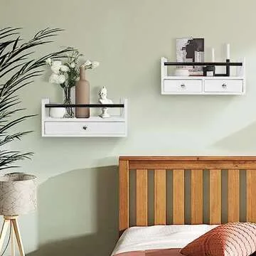 Y&ME YM Floating Bathroom Shelf Set with Drawers