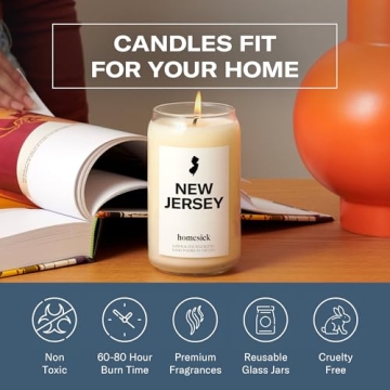 Homesick New Jersey Candle - Lasting Aroma for All