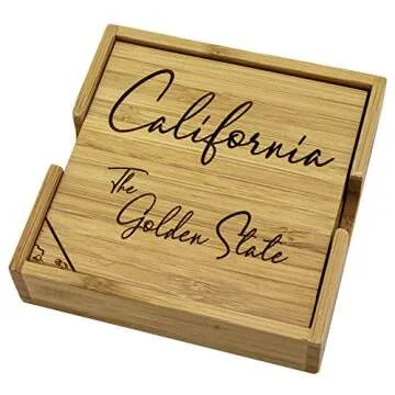 California Puzzle Coaster Set - Unique Eco-Friendly Gift