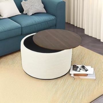 HomePop Modern Fabric Storage Ottoman - Stylish and Functional