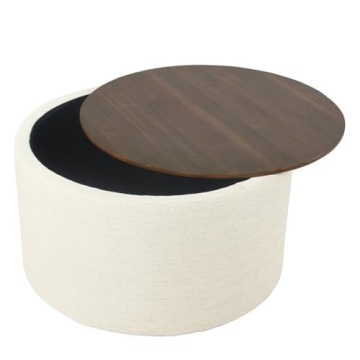HomePop Modern Fabric Storage Ottoman - Stylish and Functional