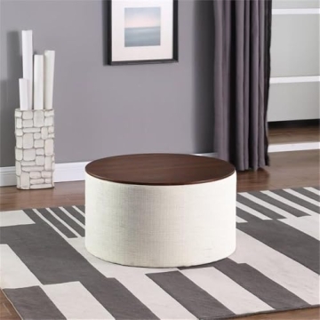 HomePop Modern Fabric Storage Ottoman - Stylish and Functional