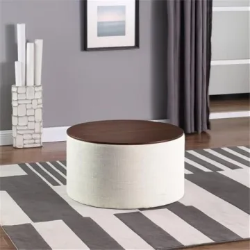 HomePop Modern Fabric Storage Ottoman - Stylish and Functional