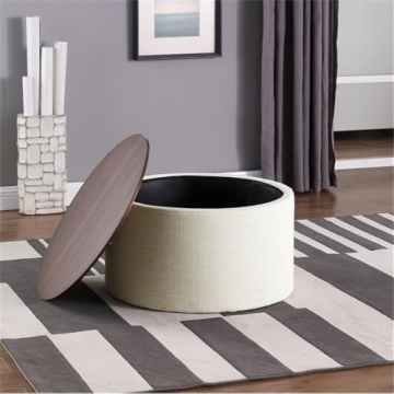 HomePop Modern Fabric Storage Ottoman - Stylish and Functional