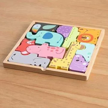 Animal Block Puzzle by Fat Brain Toys for Ages 2-3