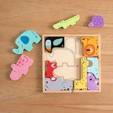 Animal Block Puzzle by Fat Brain Toys for Ages 2-3