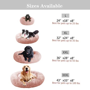 MFOX Calming Dog Bed for Medium Large Dogs Comfort