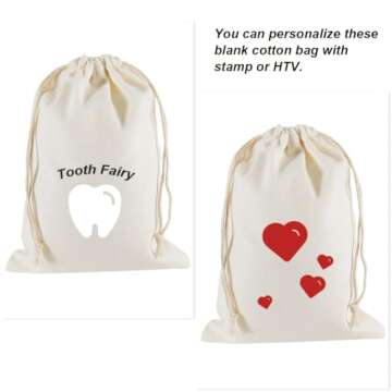 HRX Package 20pcs Muslin Bags - Durable Drawstring Pouches