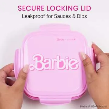 Yoobi X Barbie Bento Box with Ice Pack and Compartments