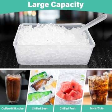 Mini Ice Cube Tray for Freezer: FDDBI Small Ice Trays for Freezer with Bin - 117×4PCS Easy Release Nugget Ice Tray - Crushed Ice Tray with Ice Container