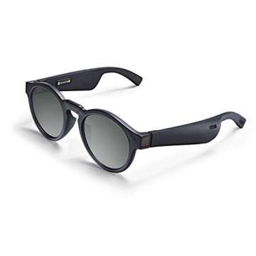 Bose Frames, Audio Sunglasses with Open Ear Headphones, Rondo, Black with Bluetooth Connectivity, Regular