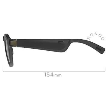 Bose Frames, Audio Sunglasses with Open Ear Headphones, Rondo, Black with Bluetooth Connectivity, Regular