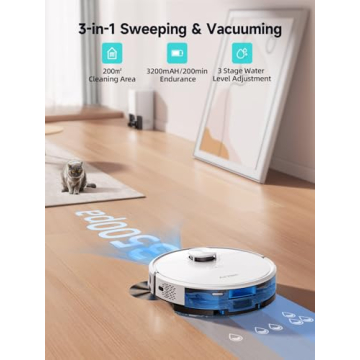Airzeen Robot Vacuum with Self-Emptying and Smart Mapping