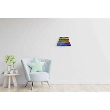 CRIZTA Set of 4 Invisible Floating Bookshelves – Space-Saving Design