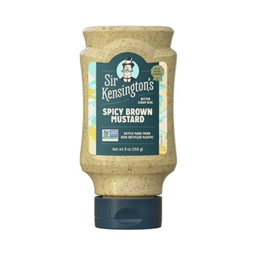 Sir Kensington's Spicy Brown Mustard - Gourmet Vegan, Gluten Free, Non-GMO, 6 Count