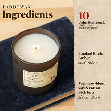 Paddywax John Steinbeck Candle - Eco-Friendly Literary Gift