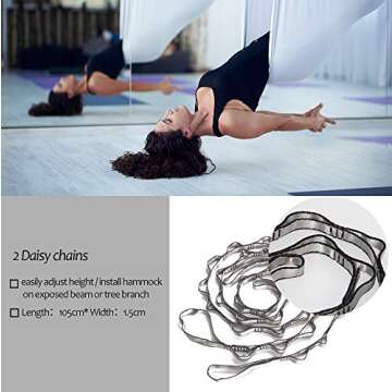 Aerial Yoga Hammock 5M x 2.8M - 2000 lbs Load Capacity