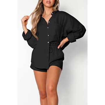 Trendy Queen 2 Piece Sets For Women Lounge Wear Pajama Matching Long Sleeve Two Piece Spring Outfits...