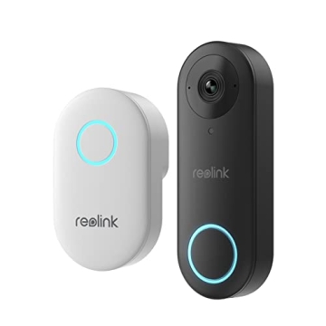Reolink Video Doorbell WiFi Camera - 2K Wired Outdoor, No Subscription, 5G&2.4G WiFi, 180° Wide Vie...