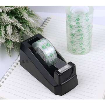 BOMEI PACK 24 Crystal Clear Tape Refill Rolls - Ideal for Home