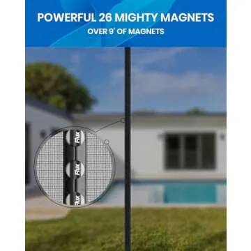 Upgraded Screen Door Mesh 38"x82" – Easy Install, Strong Magnet Strength, Pet Tested, Hands-Free Entry, Door Screen Magnetic Closure, Keeps Bugs Out