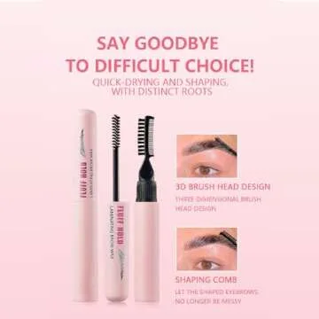 G G Colors Eyebrow Wax Brow Gel - Eyebrow Styling Wax for Feathery & Fluffy & Brow Freeze, Long Lasting Waterproof Clear Eyebrow Gel (Transparent)