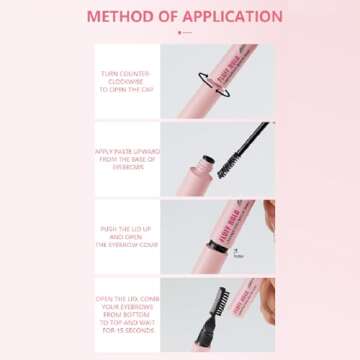 G G Colors Eyebrow Wax Brow Gel - Eyebrow Styling Wax for Feathery & Fluffy & Brow Freeze, Long Lasting Waterproof Clear Eyebrow Gel (Transparent)