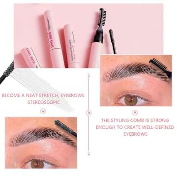 G G Colors Eyebrow Wax Brow Gel - Eyebrow Styling Wax for Feathery & Fluffy & Brow Freeze, Long Lasting Waterproof Clear Eyebrow Gel (Transparent)