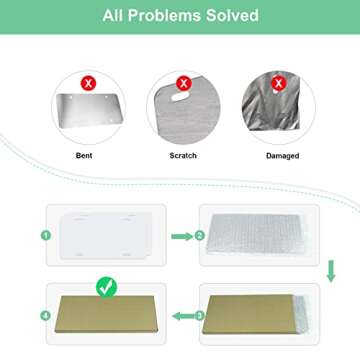 Customizable 10 Pack Sublimation License Plate Blanks